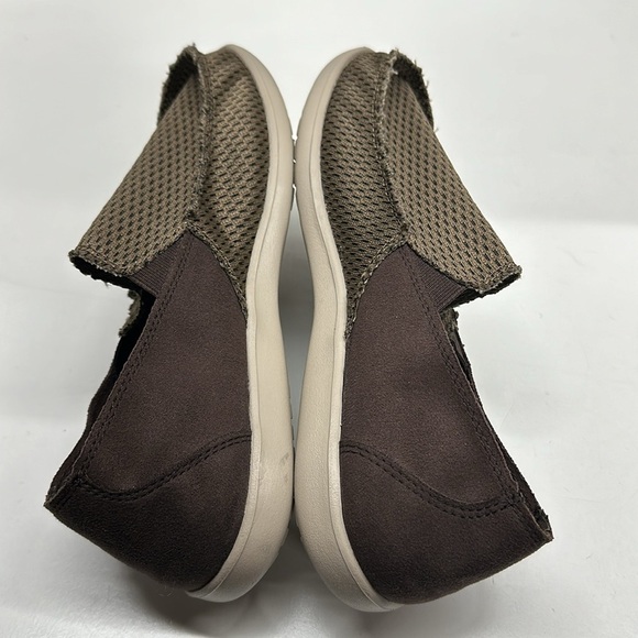 Crocs Santa Cruz Loafers Canvas Slip On Mesh Shoes Brown Tan 206558 Size Mens 9 - Picture 6 of 9